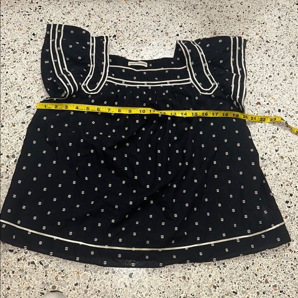 Ulla Johnson Alice ruffle sleeve black eclipse dot blouse top small s - Picture 6 of 7